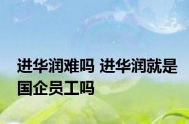 进华润难吗 进华润就是国企员工吗