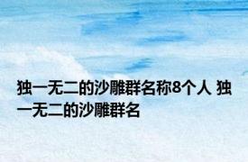 独一无二的沙雕群名称8个人 独一无二的沙雕群名