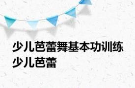 少儿芭蕾舞基本功训练 少儿芭蕾 