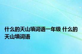 什么的天山填词语一年级 什么的天山填词语 