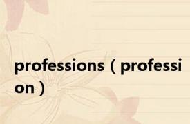 professions（profession）