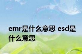 emr是什么意思 esd是什么意思 