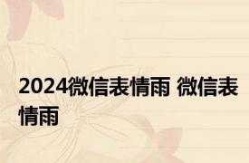 2024微信表情雨 微信表情雨 