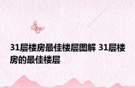 31层楼房最佳楼层图解 31层楼房的最佳楼层 