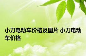 小刀电动车价格及图片 小刀电动车价格 