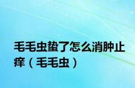 毛毛虫蛰了怎么消肿止痒（毛毛虫）