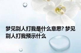 梦见别人打我是什么意思? 梦见别人打我预示什么 