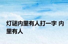 灯谜内里有人打一字 内里有人 