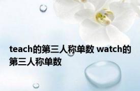 teach的第三人称单数 watch的第三人称单数 