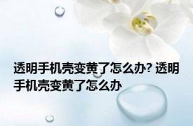 透明手机壳变黄了怎么办? 透明手机壳变黄了怎么办