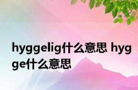 hyggelig什么意思 hygge什么意思 