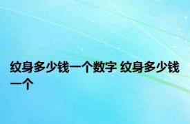 纹身多少钱一个数字 纹身多少钱一个 