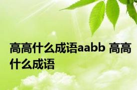 高高什么成语aabb 高高什么成语