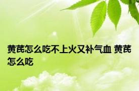 黄芪怎么吃不上火又补气血 黄芪怎么吃 