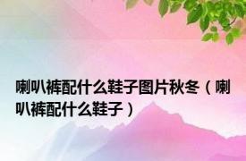 喇叭裤配什么鞋子图片秋冬（喇叭裤配什么鞋子）