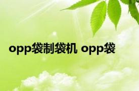 opp袋制袋机 opp袋 