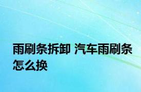 雨刷条拆卸 汽车雨刷条怎么换