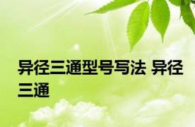 异径三通型号写法 异径三通 