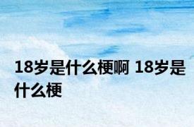 18岁是什么梗啊 18岁是什么梗