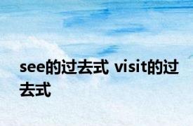 see的过去式 visit的过去式 