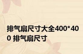 排气扇尺寸大全400*400 排气扇尺寸 