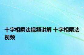 十字相乘法视频讲解 十字相乘法视频 