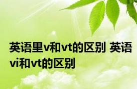 英语里v和vt的区别 英语vi和vt的区别