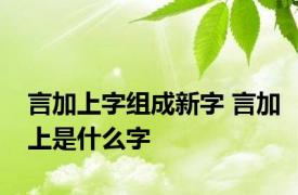 言加上字组成新字 言加上是什么字 