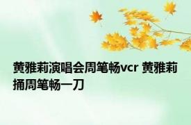 黄雅莉演唱会周笔畅vcr 黄雅莉捅周笔畅一刀 