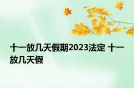 十一放几天假期2023法定 十一放几天假 