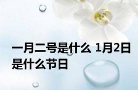 一月二号是什么 1月2日是什么节日