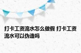 打卡工资流水怎么做假 打卡工资流水可以伪造吗