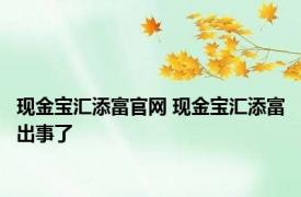 现金宝汇添富官网 现金宝汇添富出事了 