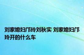 刘家媳妇邝玲刘秋实 刘家媳妇邝玲开的什么车