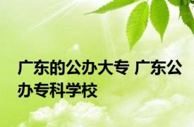 广东的公办大专 广东公办专科学校 