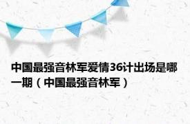 中国最强音林军爱情36计出场是哪一期（中国最强音林军）