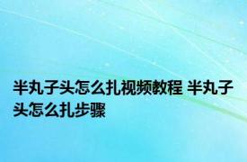 半丸子头怎么扎视频教程 半丸子头怎么扎步骤