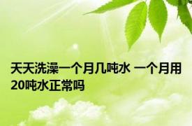 天天洗澡一个月几吨水 一个月用20吨水正常吗 