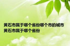 黄石市属于哪个省份哪个市的城市 黄石市属于哪个省份 