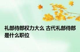 礼部侍郎权力大么 古代礼部侍郎是什么职位