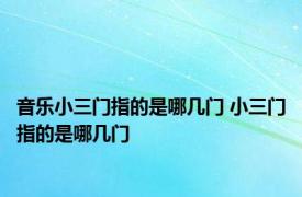 音乐小三门指的是哪几门 小三门指的是哪几门 