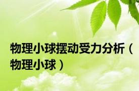 物理小球摆动受力分析（物理小球）