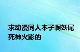 求动漫同人本子啊妖尾死神火影的