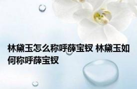 林黛玉怎么称呼薛宝钗 林黛玉如何称呼薛宝钗 