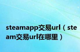 steamapp交易url（steam交易url在哪里）