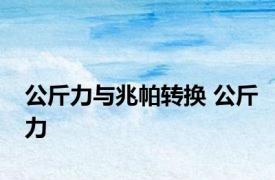 公斤力与兆帕转换 公斤力 