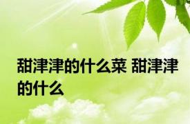 甜津津的什么菜 甜津津的什么 