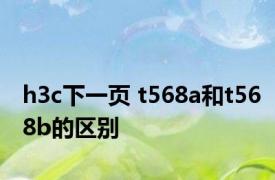 h3c下一页 t568a和t568b的区别