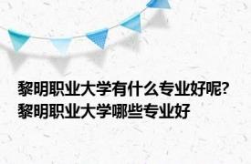 黎明职业大学有什么专业好呢? 黎明职业大学哪些专业好