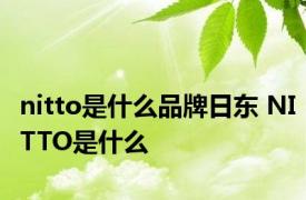 nitto是什么品牌日东 NITTO是什么